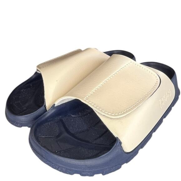 Women Birkenstocks Birki Samoa Leather Slip-On Slide Sandal Size 4 Beige - Picture 2 of 7